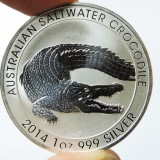 crocodile silver coin