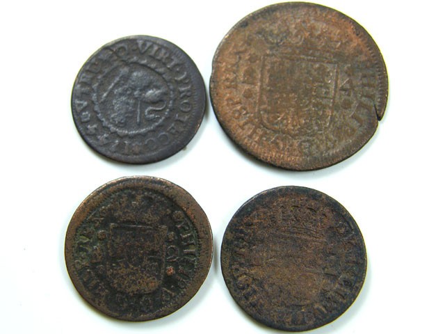 Spanish coins 17-18th century Philip II