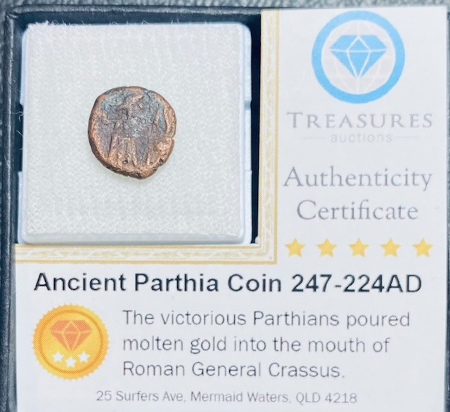 Limited Edition Display Parthian EmpireGreek Bronze coins AE4