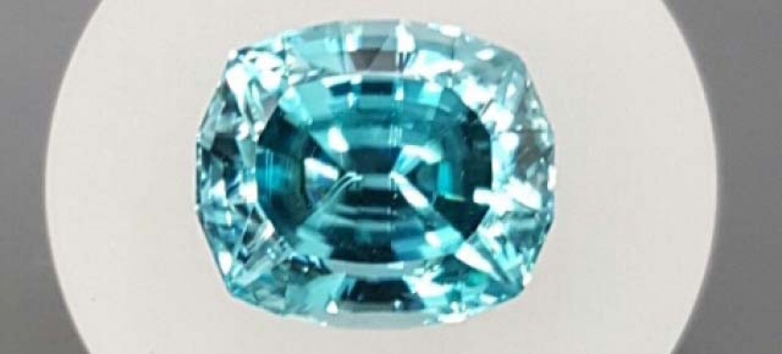 Blue Zircon from Cambodia