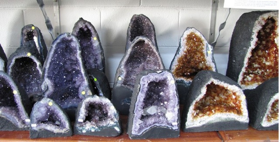 Our Beautiful Collection of Amethyst Geodes Spheres Crystals and Pond