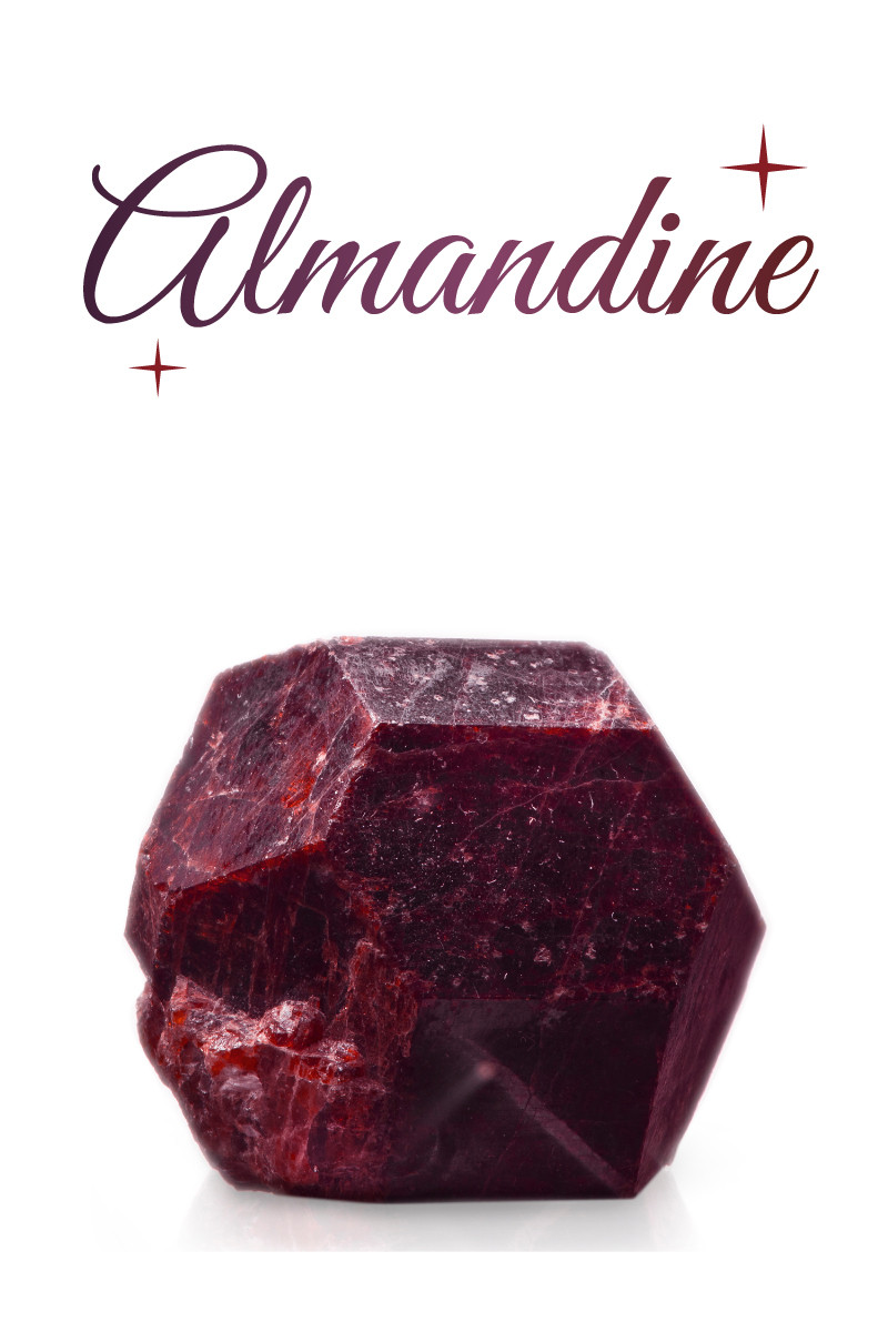 Red almandine shop garnet