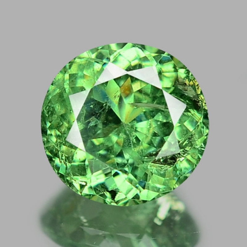 green demantoid garnet gemstone