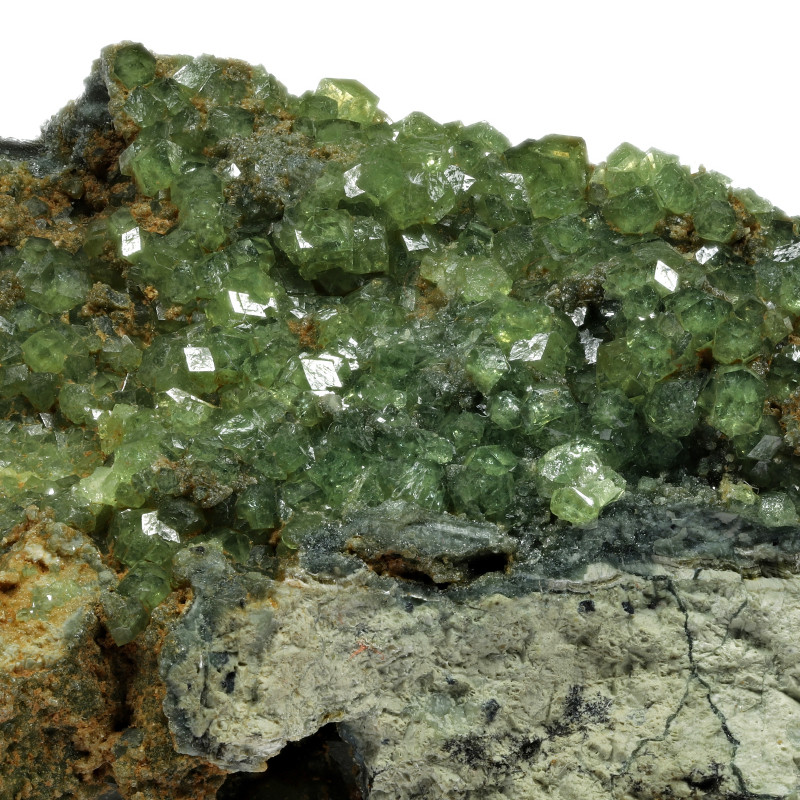 demantoid garnet raw crystals