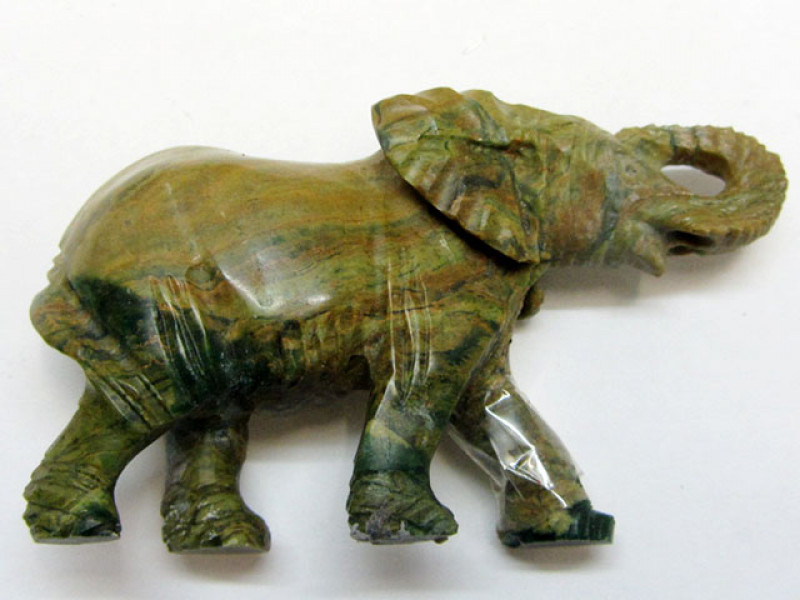 serpentine gemstone carving of elephant