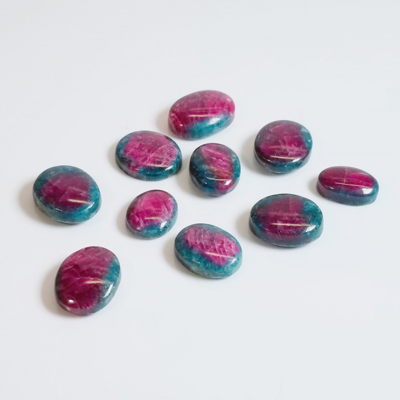 ethiopian ruby fuchsite gemstone cabochons parcel