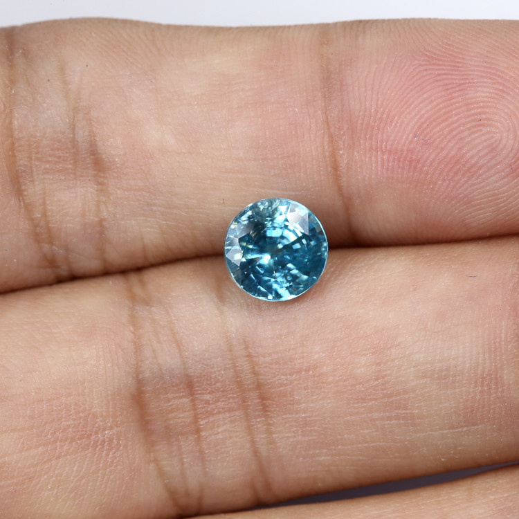 2.88ct Lab Certified Blue Zircon