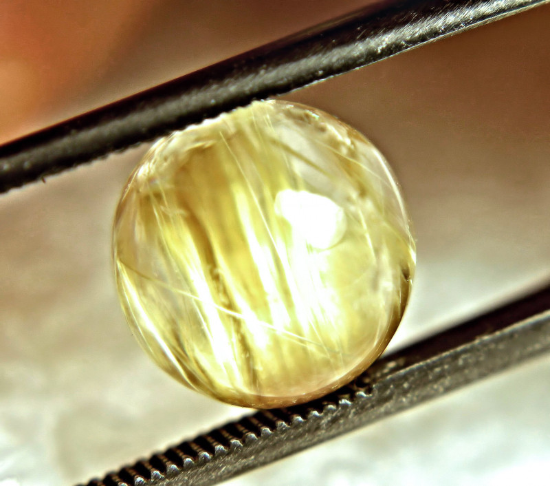 6 Pieces Natural Golden Rutile Lot Cabochon 45.2 Cts Loose Golden Rutile Jewelry Rutile Agate Wire Wrapped Pendent Rutile Round Shape N#22-8