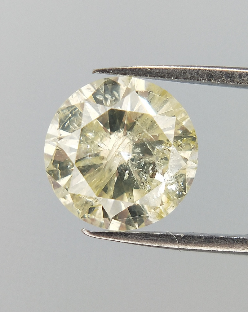0.87 cts ,Bright yellow diamond,Loose diamond gemstone