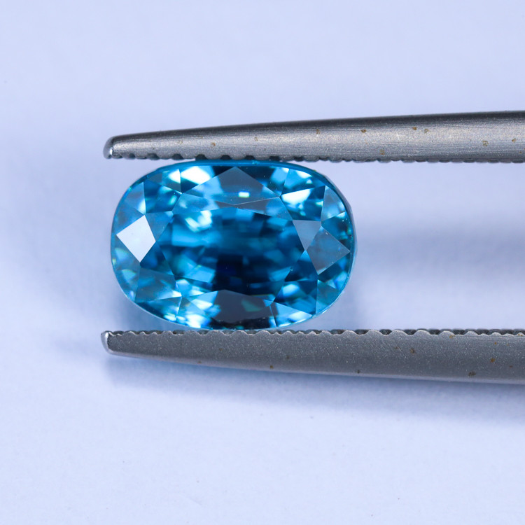 4.15ct Lab Certified Blue Zircon