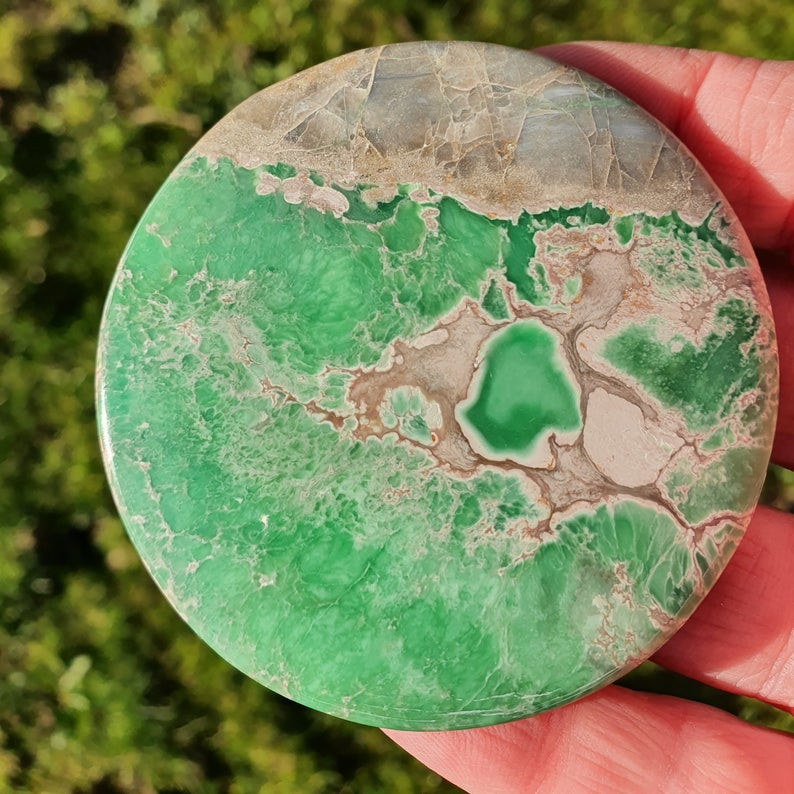 cabochon de pierre précieuse variscite de l'Utah