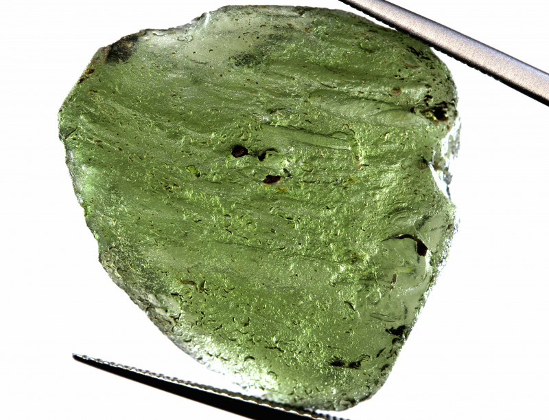 moldavite gemstone rough specimen