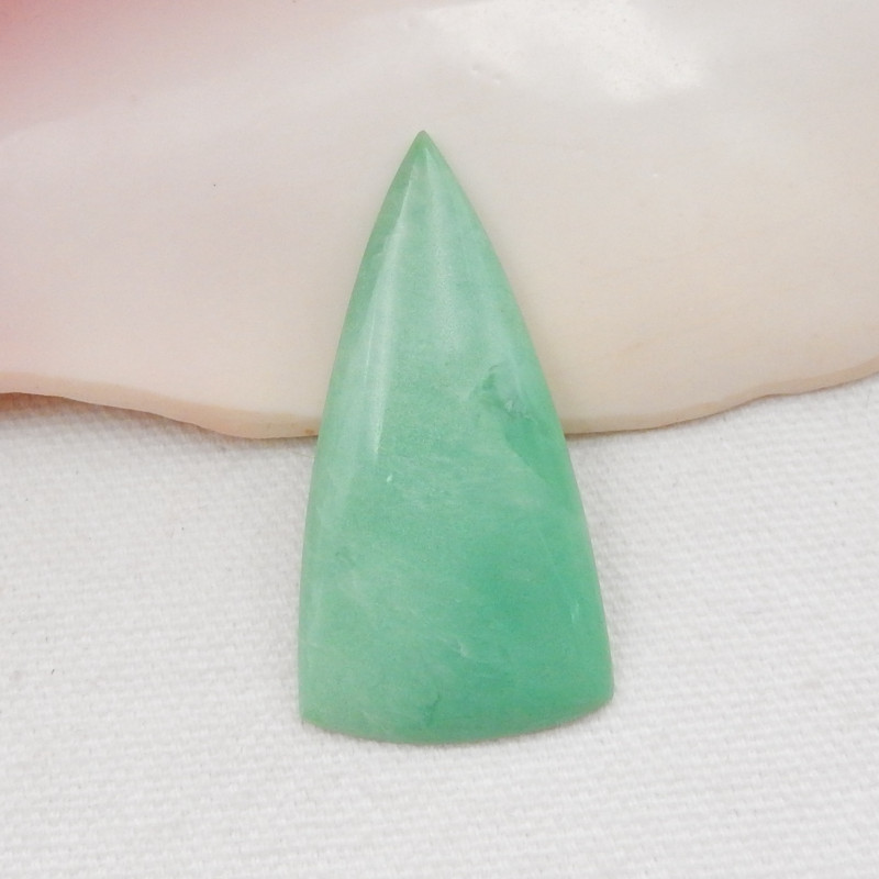 Cabochon de pierre précieuse en calcédoine chrysoprase