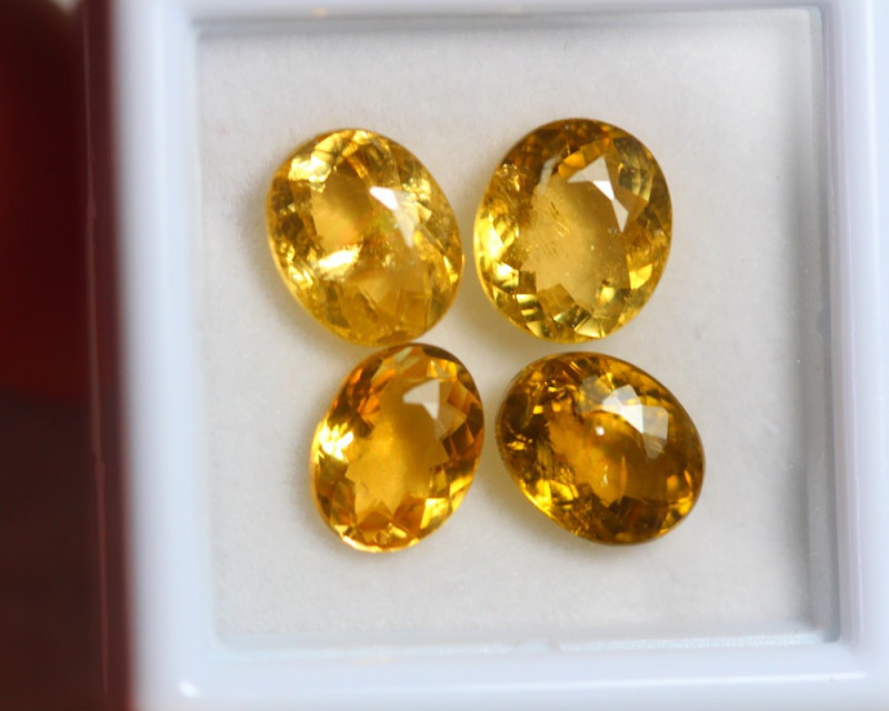 6 ct Natural Yellow Brown Tourmaline Oval Cut Lot