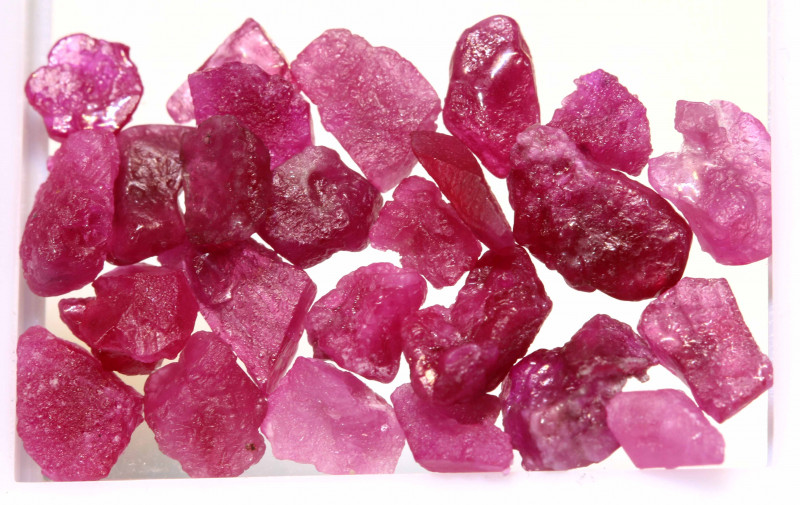 Rough ruby stones