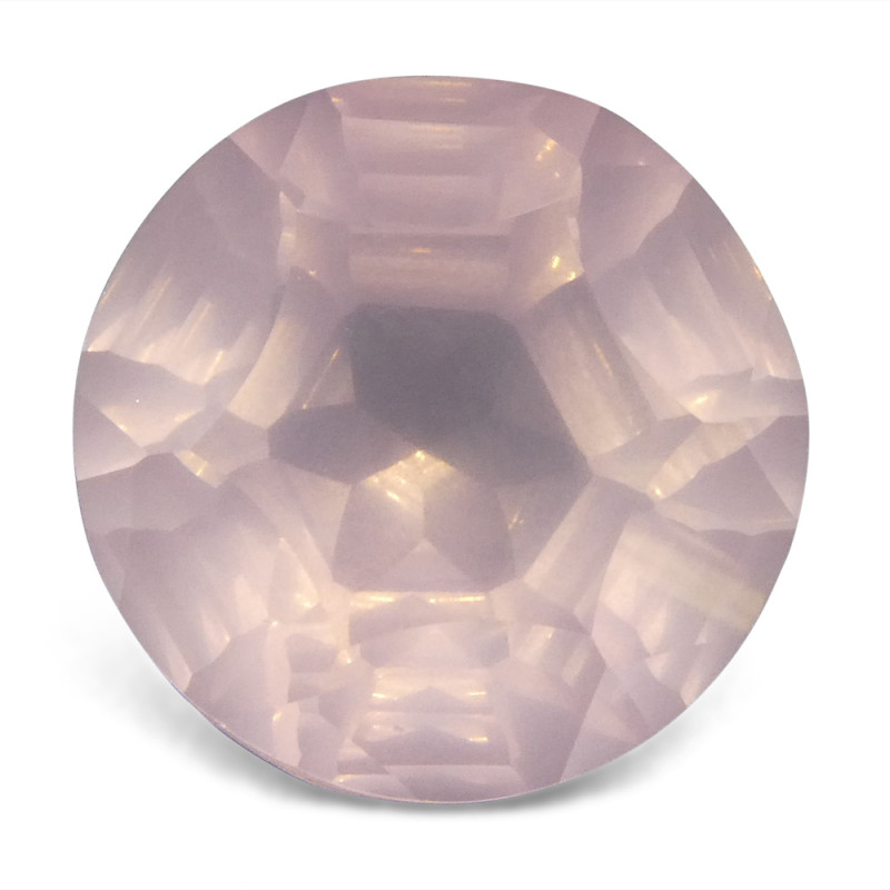 rose quartz gemstone faceted fancy cut