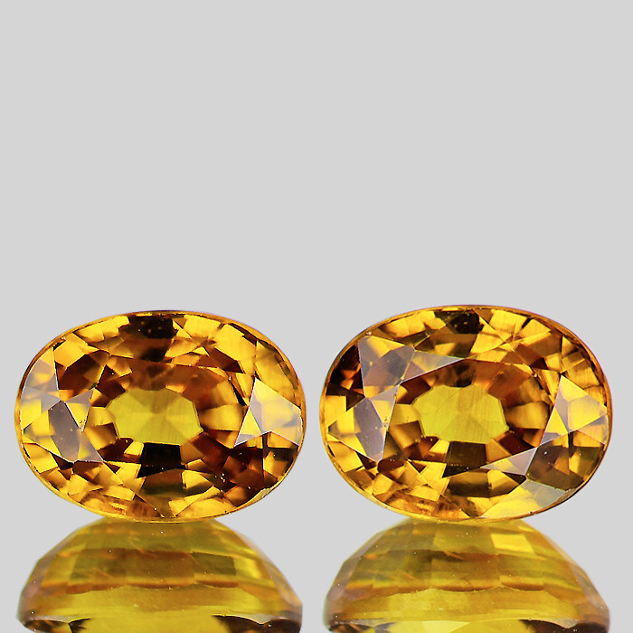 golden yellow zircon faceted