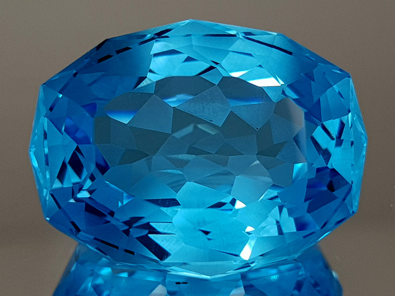 35.87CT NATURAL BLUE TOPAZ PRECISION CUT IGCTPP02
