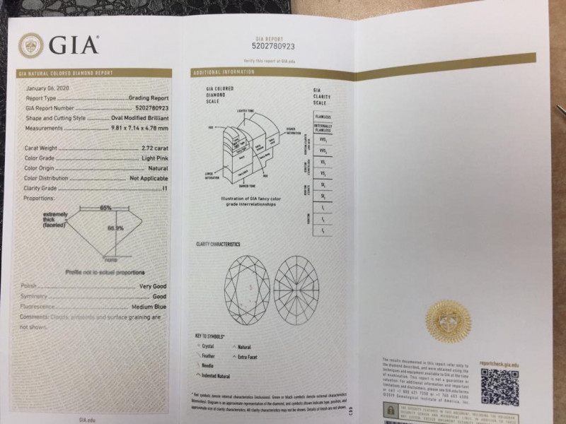 GIA Certified Oval 2.72 Carat Natural Loose Light