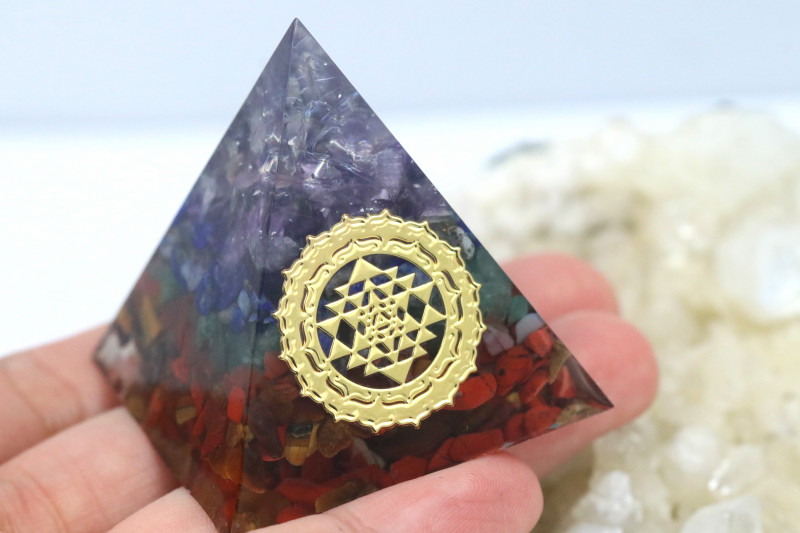 chakra gemstone pyramid