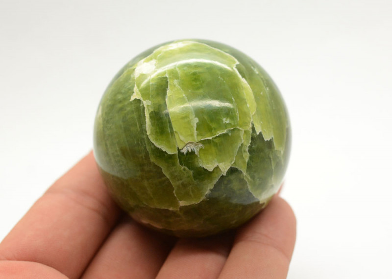 tremolite gemstone sphere carving