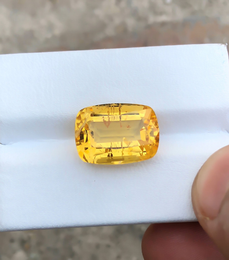 8 55 Ct Natural Yellow Transparent Citrine Gemstone 8 55 Ct Natural Yellow Transparent Citrine Gemstone