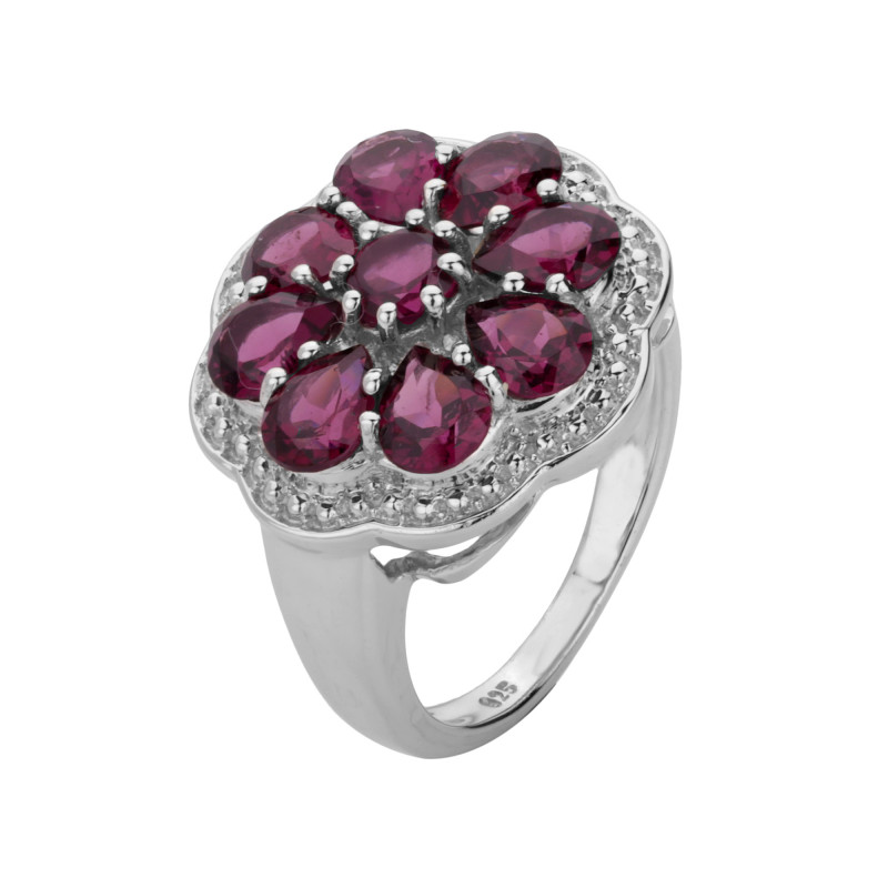 rhodolite garnet gemstone ring