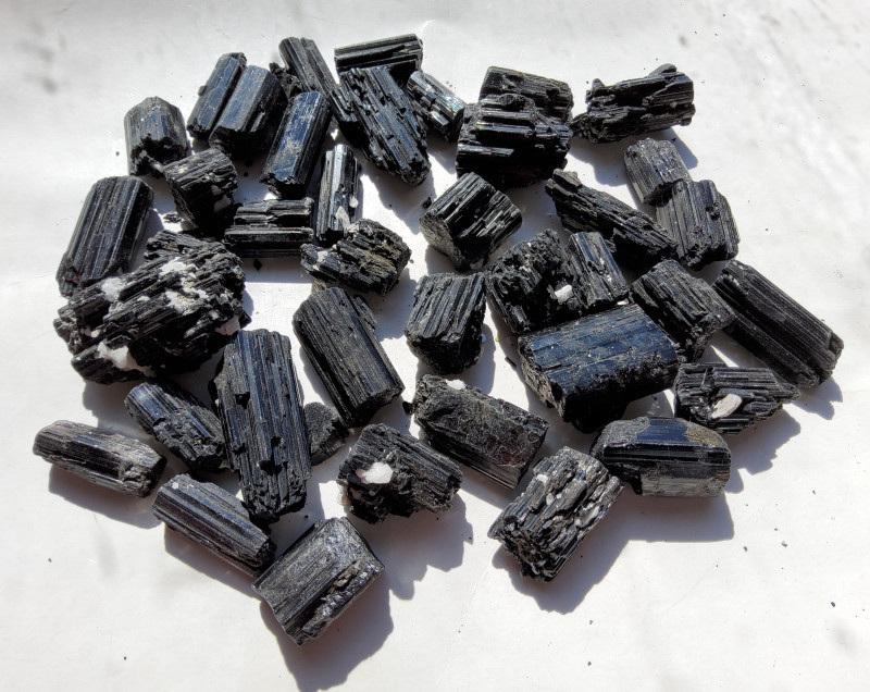 black tourmaline rough parcel