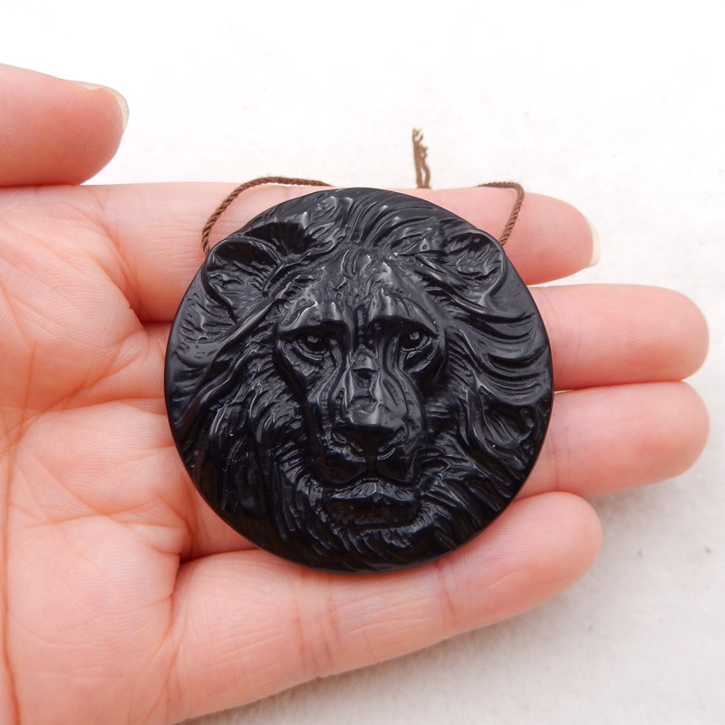 leo birthstones obsidian lion carving