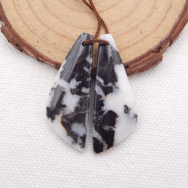 zebra jasper pair for earrings