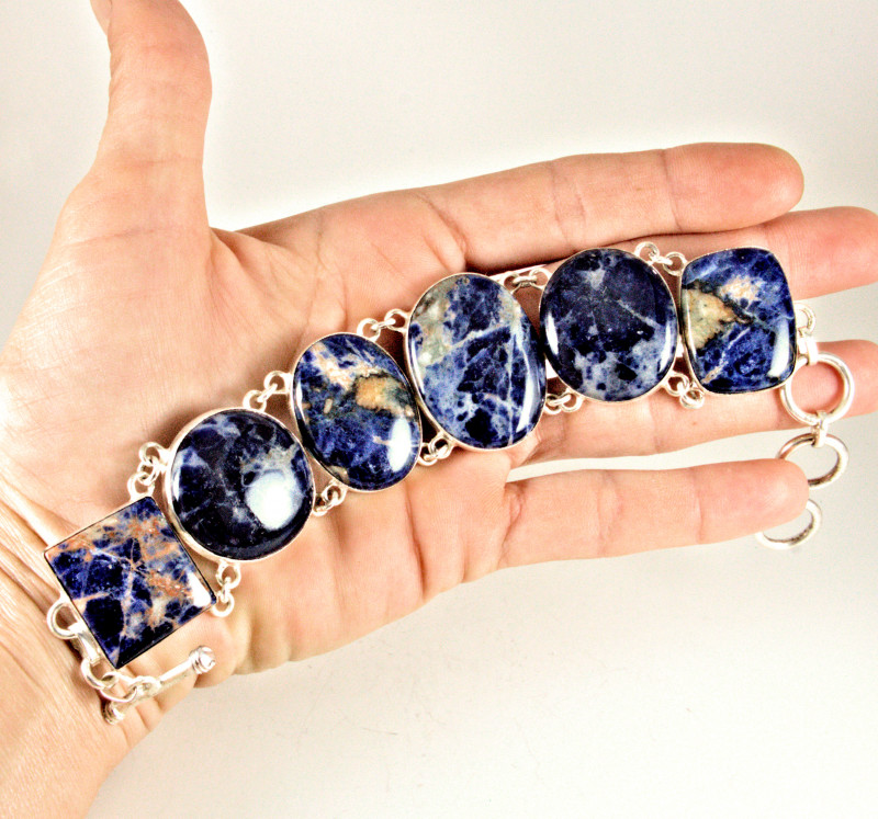 bracelet en pierre précieuse sodalite - bijoux sodalite