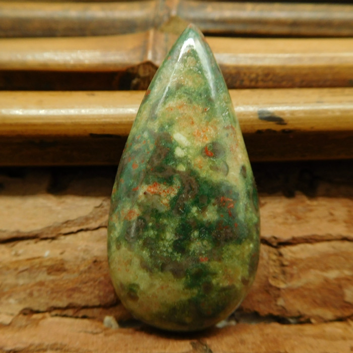 rhyolite gemstone rainforest jasper variety cabochon