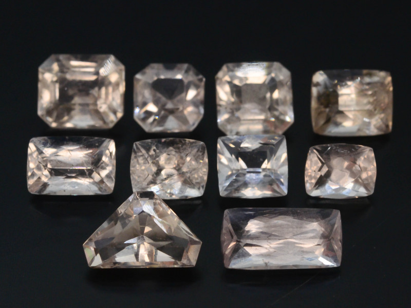 colis de pierres précieuses en morganite rose clair