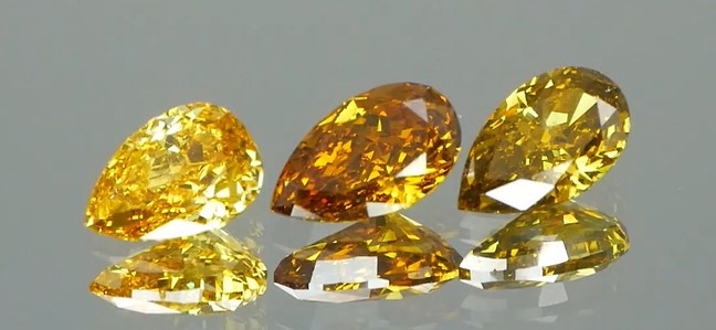 faceted colored diamonds