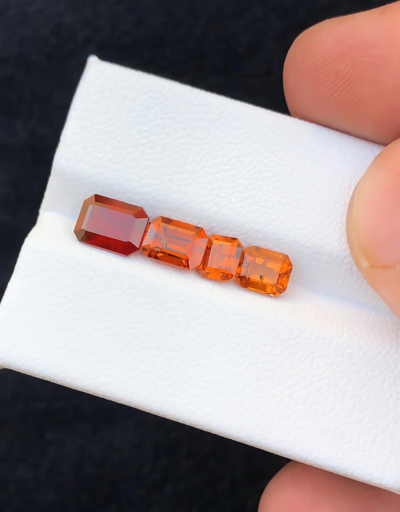 hessonite garnet gemstones faceted parcel