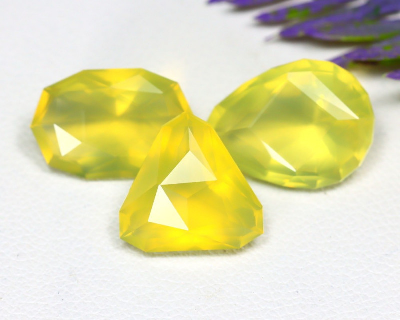 yellow fire opal gemstones