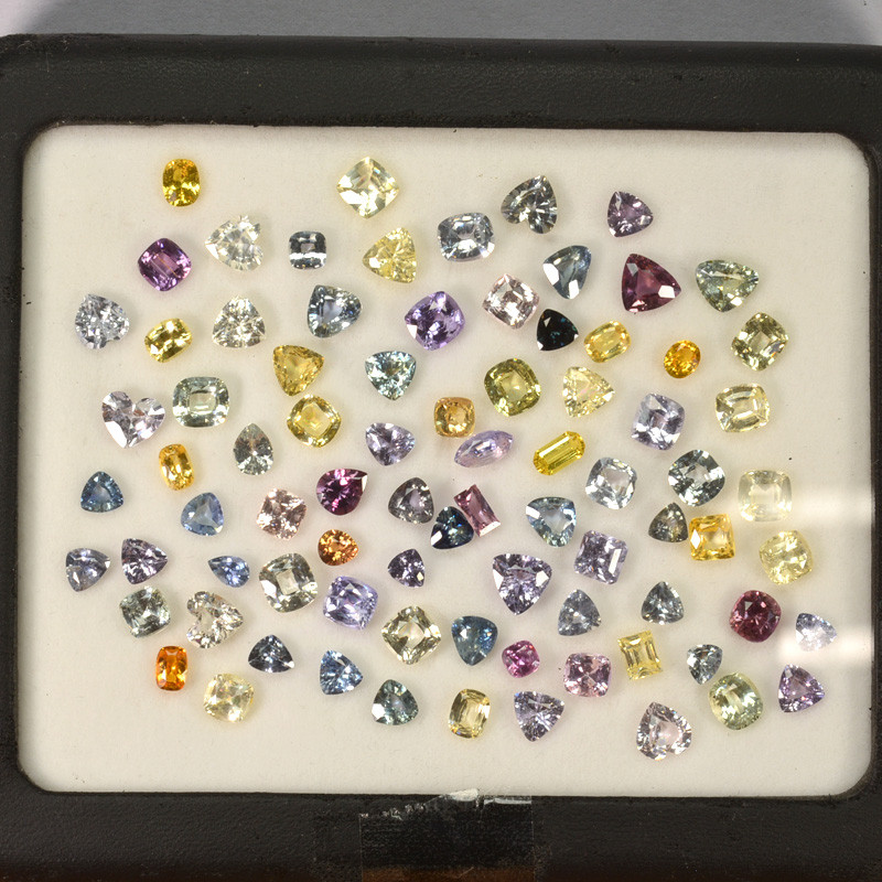 fancy color sapphire gemstones parcel