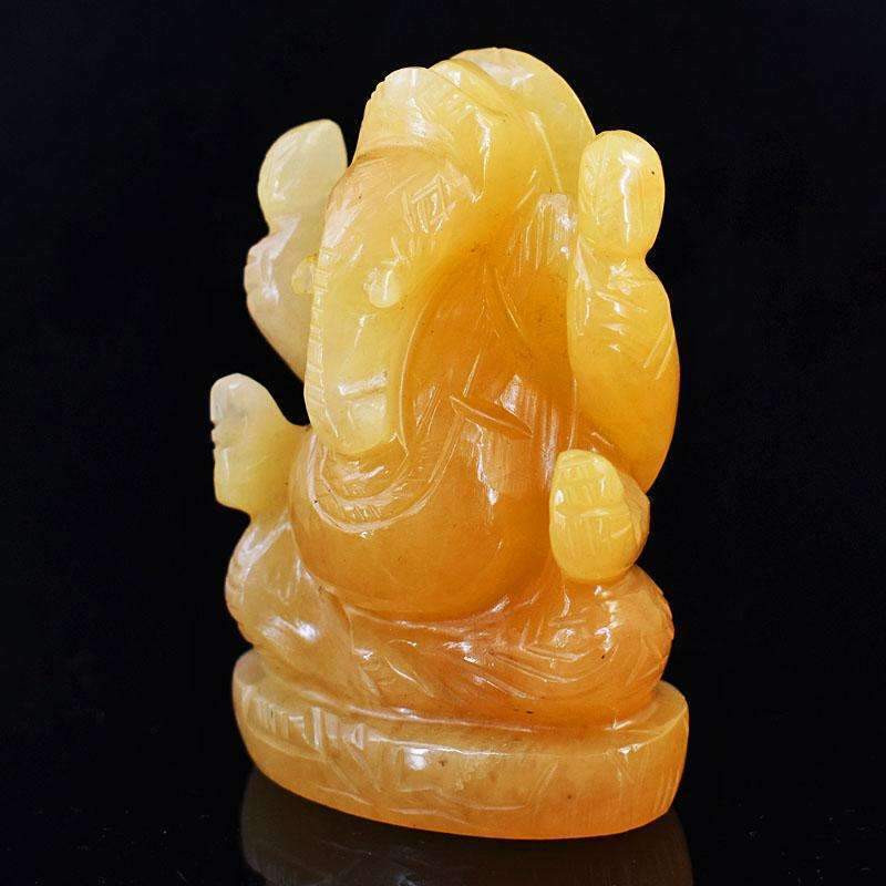 yellow aventurine gemstone carving lord ganesh