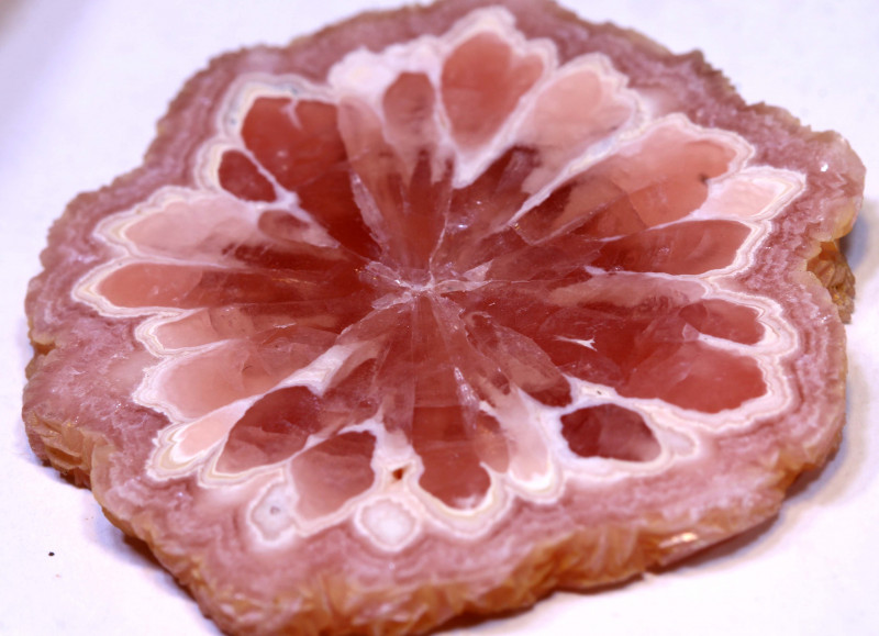 rhodochrosite gemstone flower rough specimen