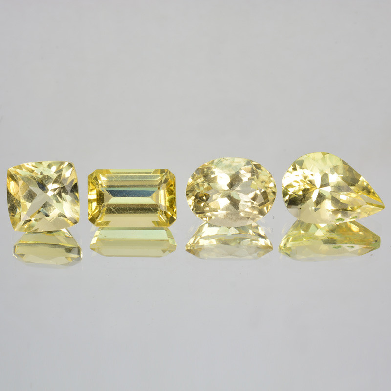 yellow scapolite gemstones faceted