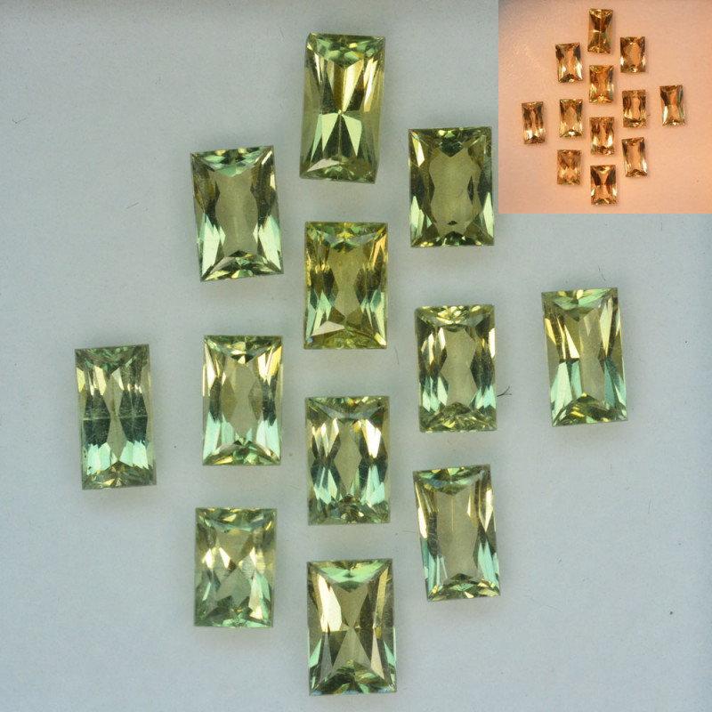 turkish color-change diaspore gemstones faceted parcel