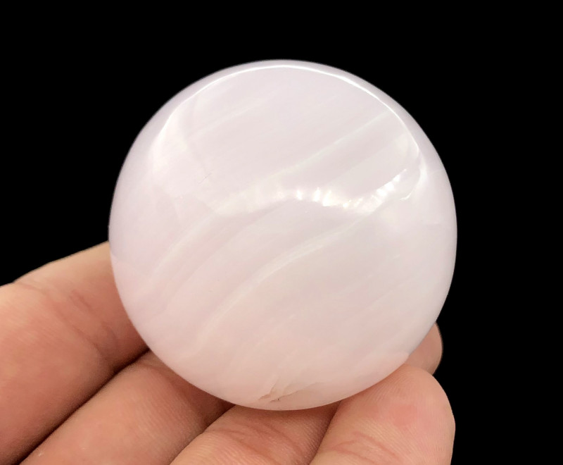 rose pink calcite gemstone sphere