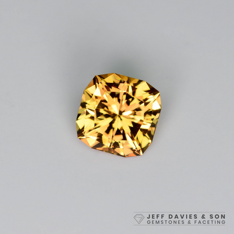 golden yellow danburite gemstone faceted custom cut