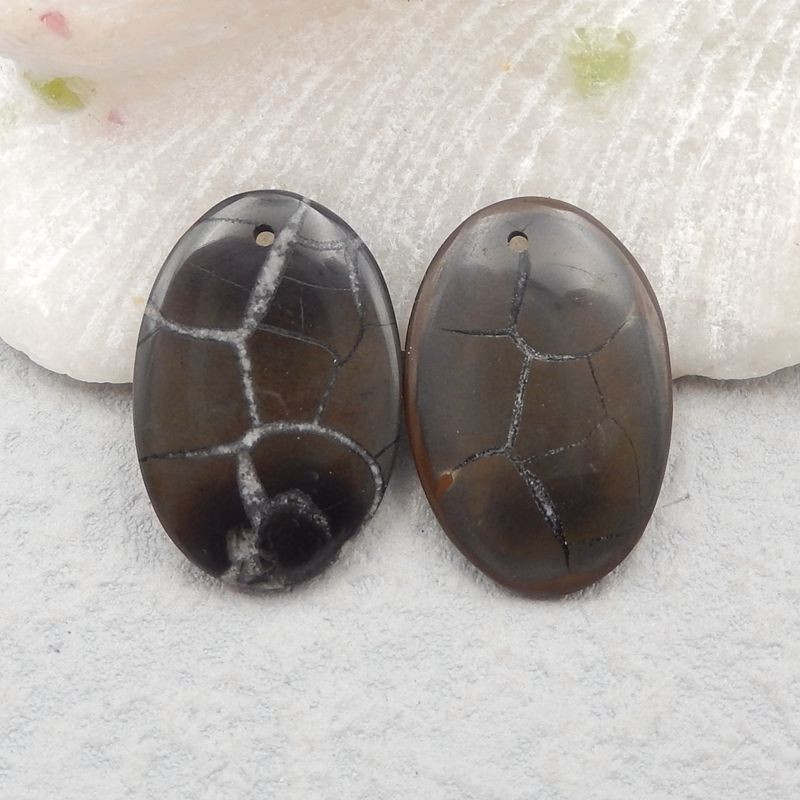 brown septarian gemstone beads for earrings