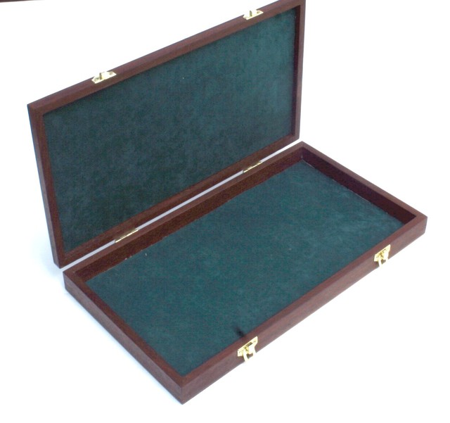 Gemstone Display Case Jarrah Glass Lid lined in green
