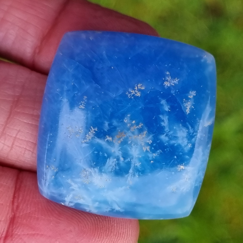 blue hemimorphite gemstone cabochon