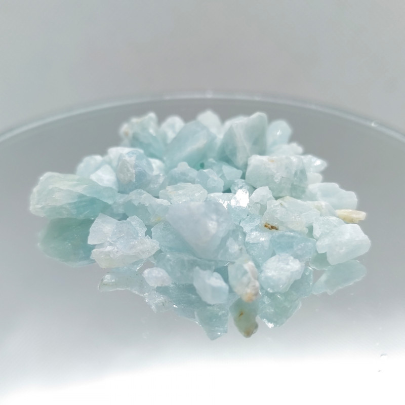 light blue euclase gemstone rough crystals