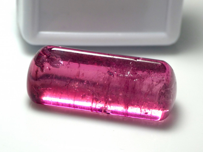 rubellite tourmaline gemstone rough crystal specimen