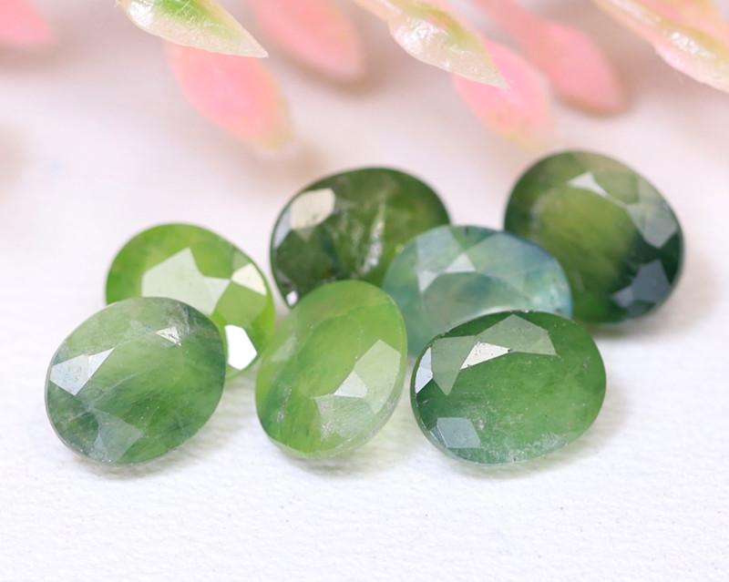 green sapphire gemstone parcel