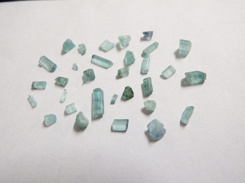 paraiba tourmaline gemstone rough crystal specimens